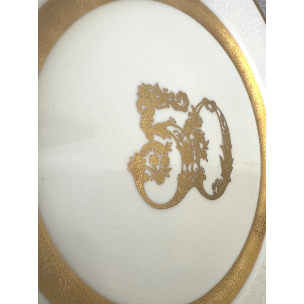 Vintage Mikasa Cream & Gold Decorative Display Plate Cottagecore Home Decor